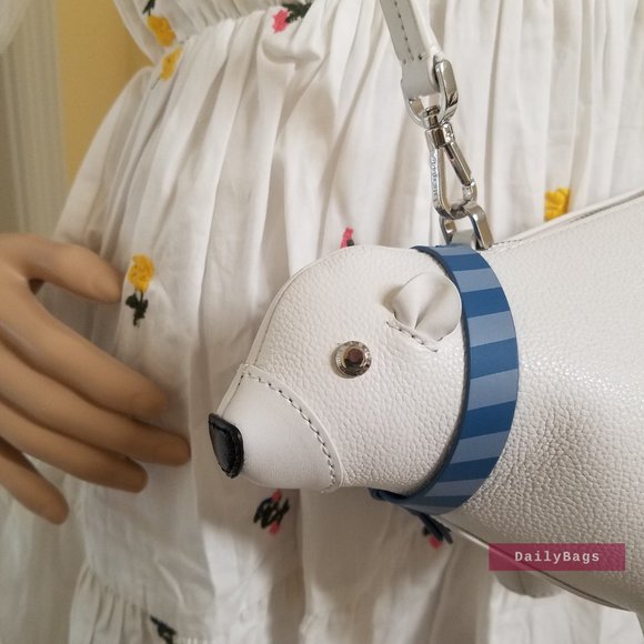 BEAUTIFUL ARTIC FRIENDS POLAR ANIMAL WHITE BEAR WEARING BLUE SCARF KATE SPADE - Picture 4 of 9